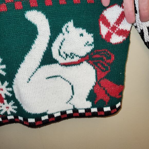 Vintage Cats Ugly Christmas Sweater Buy The Nutcracker..made In USA Sz XL - Picture 8 of 11